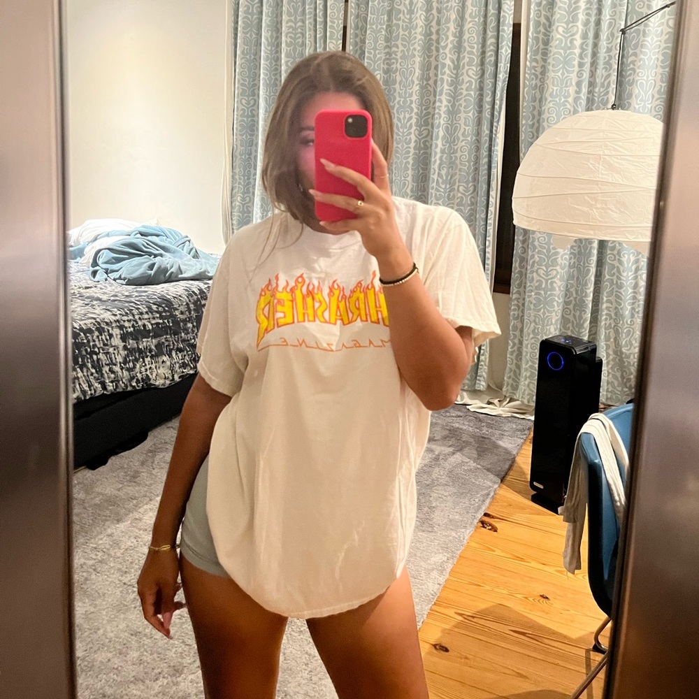 White Thrasher Magazine Tee. Large